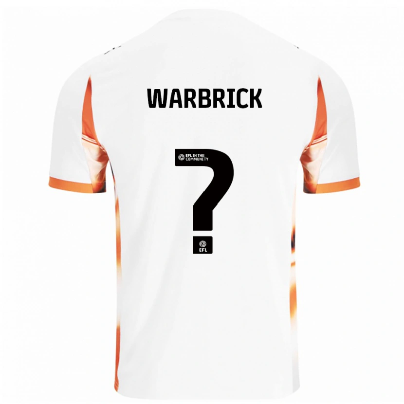 Danxen Niño Camiseta Cloe Warbrick #0 Blanco Naranja Negro 2ª Equipación 2025/26 La Camisa