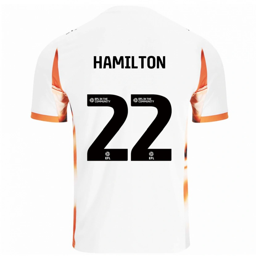 Danxen Niño Camiseta Cj Hamilton #22 Blanco Naranja Negro 2ª Equipación 2025/26 La Camisa