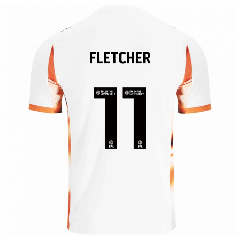 Danxen Niño Camiseta Ashley Fletcher #11 Blanco Naranja Negro 2ª Equipación 2025/26 La Camisa