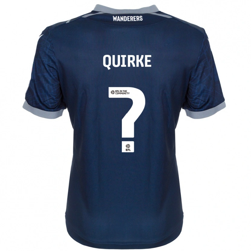 Danxen Niño Camiseta Mia Quirke #0 Azul Marino Gris 2ª Equipación 2025/26 La Camisa
