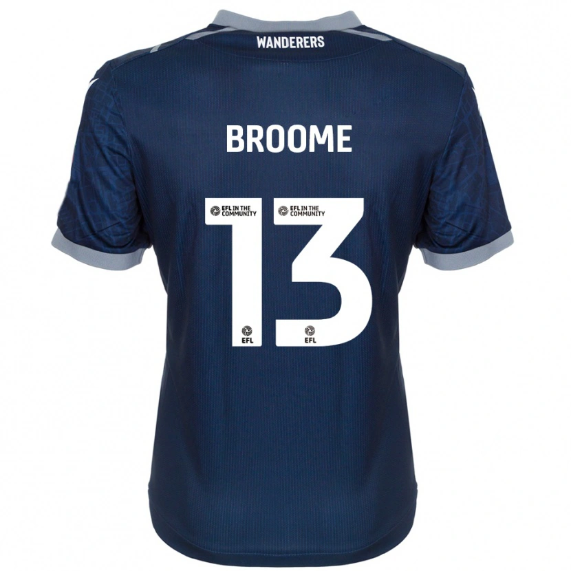 Danxen Niño Camiseta Nathan Broome #13 Azul Marino Gris 2ª Equipación 2025/26 La Camisa