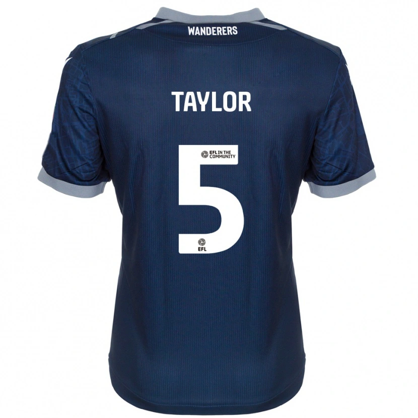 Danxen Niño Camiseta Richard Taylor #5 Azul Marino Gris 2ª Equipación 2025/26 La Camisa