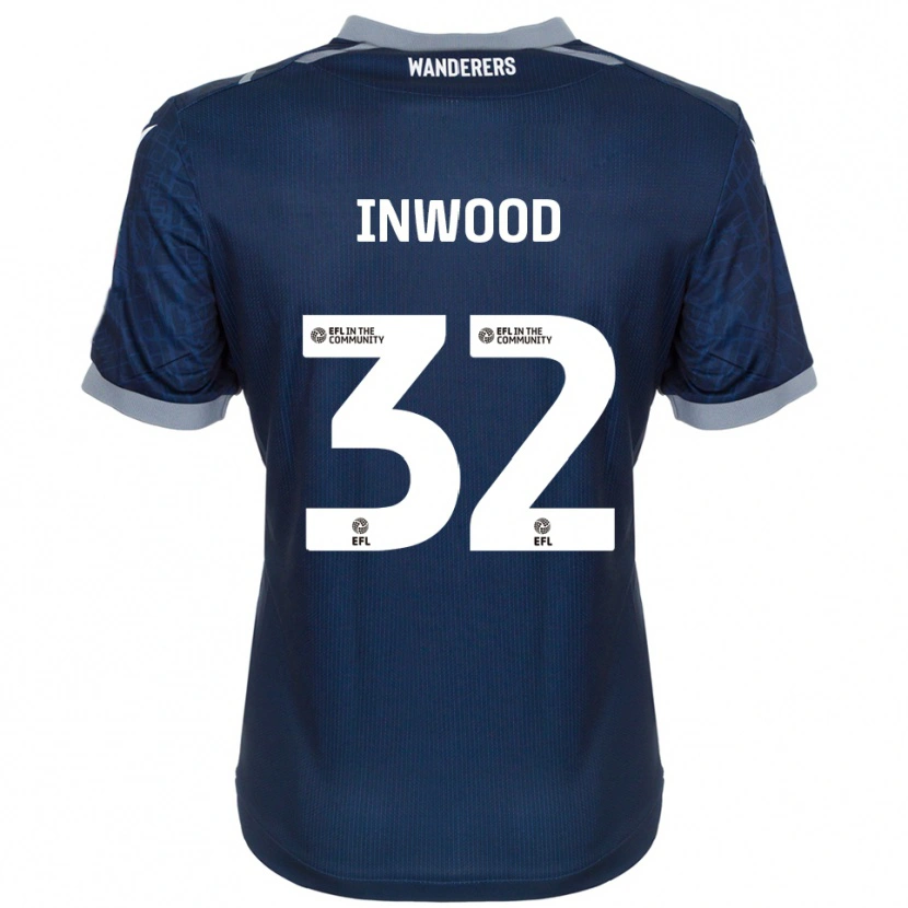 Danxen Niño Camiseta Sam Inwood #32 Azul Marino Gris 2ª Equipación 2025/26 La Camisa