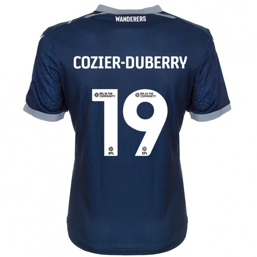 Danxen Niño Camiseta Amario Cozier-Duberry #19 Azul Marino Gris 2ª Equipación 2025/26 La Camisa