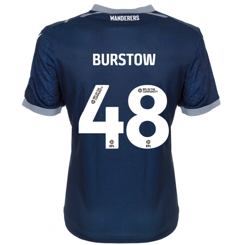 Danxen Niño Camiseta Mason Burstow #48 Azul Marino Gris 2ª Equipación 2025/26 La Camisa