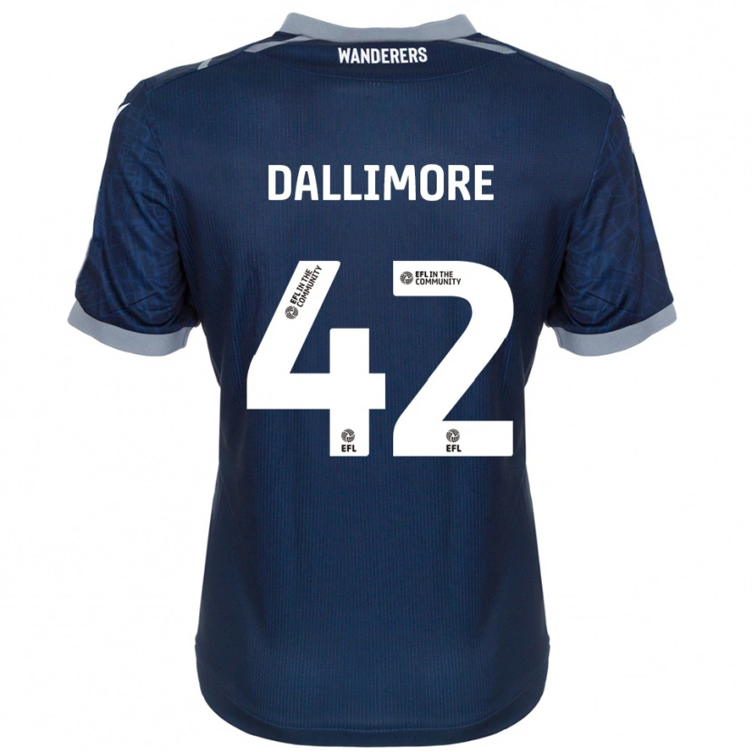 Danxen Niño Camiseta Jack Dallimore #42 Azul Marino Gris 2ª Equipación 2025/26 La Camisa