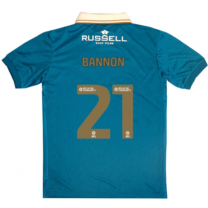 Danxen Niño Camiseta Alex Bannon #21 Celeste Blanco 2ª Equipación 2025/26 La Camisa
