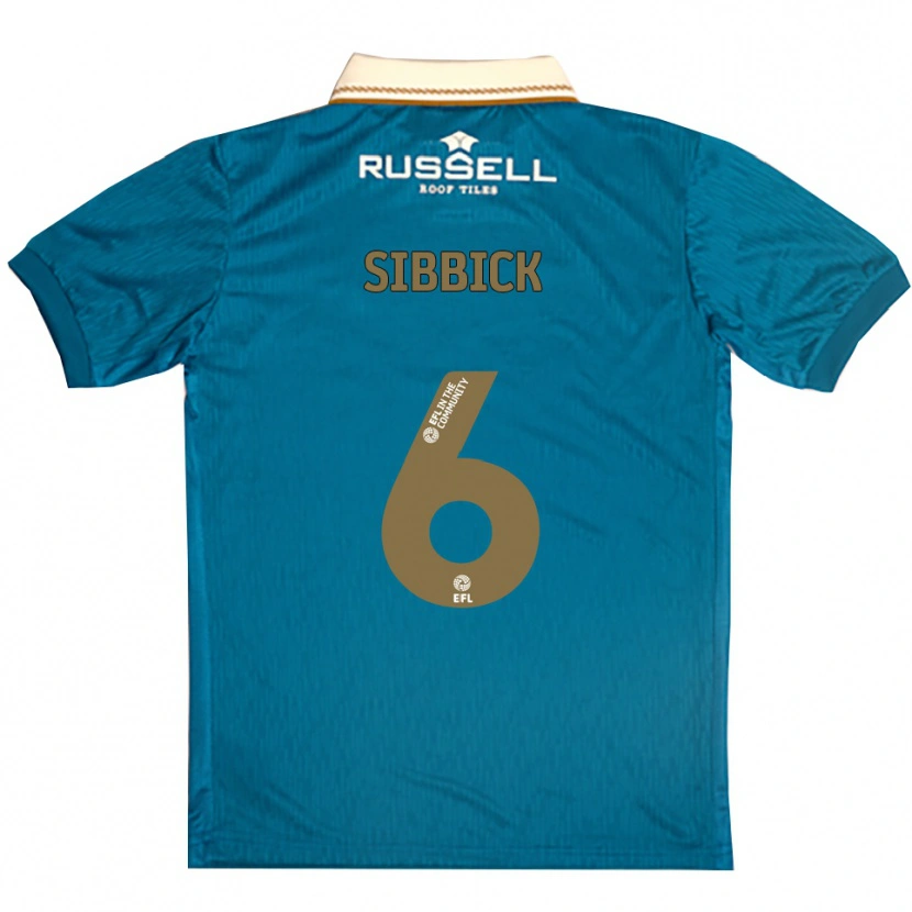 Danxen Niño Camiseta Toby Sibbick #6 Celeste Blanco 2ª Equipación 2025/26 La Camisa