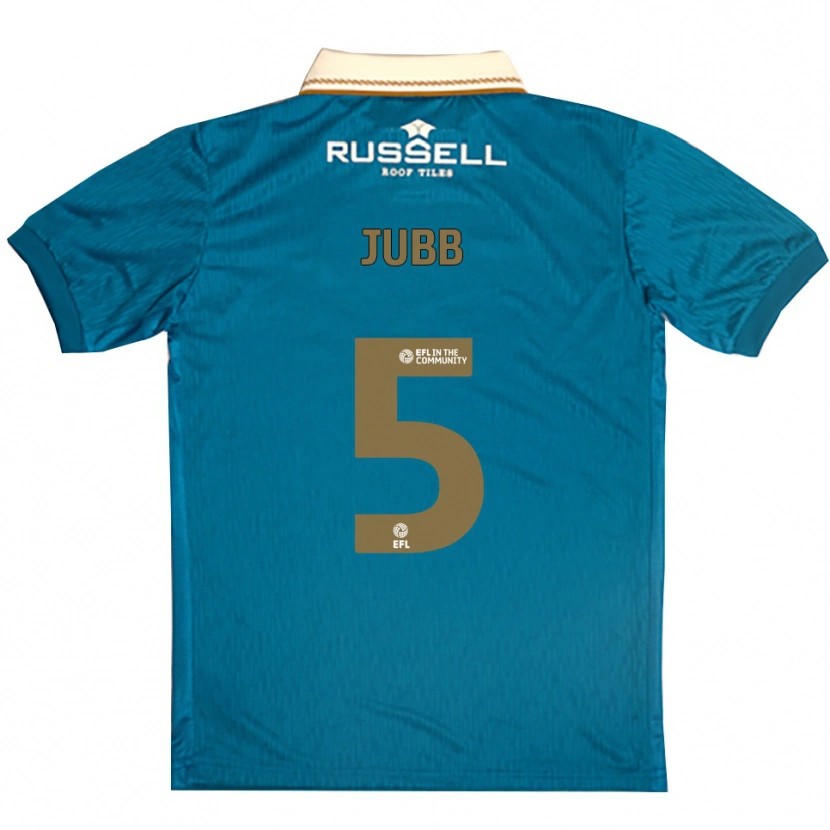 Danxen Niño Camiseta Katie Jubb #5 Celeste Blanco 2ª Equipación 2025/26 La Camisa