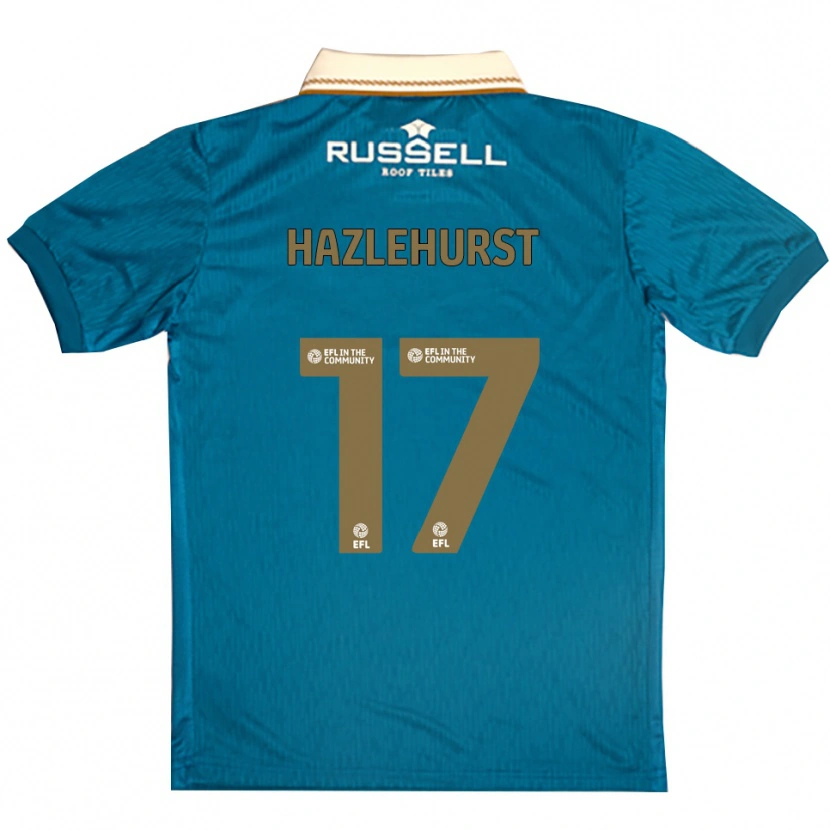 Danxen Niño Camiseta Jack Hazlehurst #17 Celeste Blanco 2ª Equipación 2025/26 La Camisa