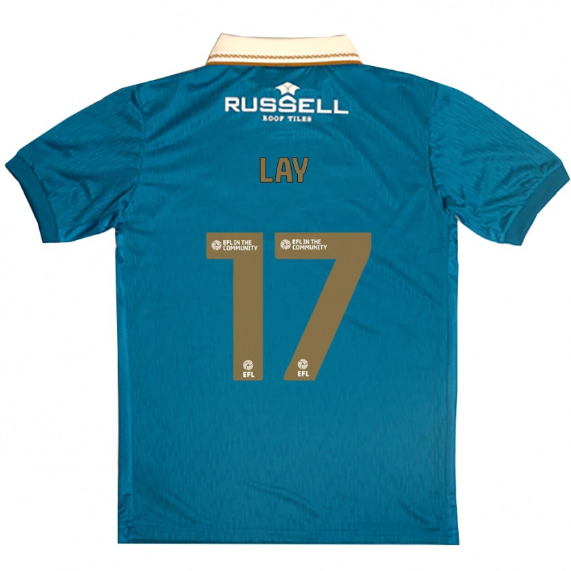 Danxen Niño Camiseta Matty Lay #17 Celeste Blanco 2ª Equipación 2025/26 La Camisa
