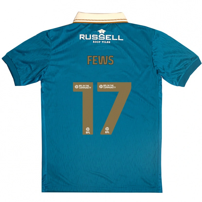 Danxen Niño Camiseta Maddie Fews #17 Celeste Blanco 2ª Equipación 2025/26 La Camisa