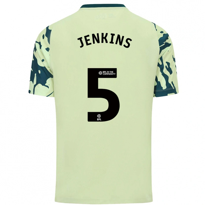 Danxen Niño Camiseta Nieve Jenkins #5 Verde Oscuro 2ª Equipación 2025/26 La Camisa
