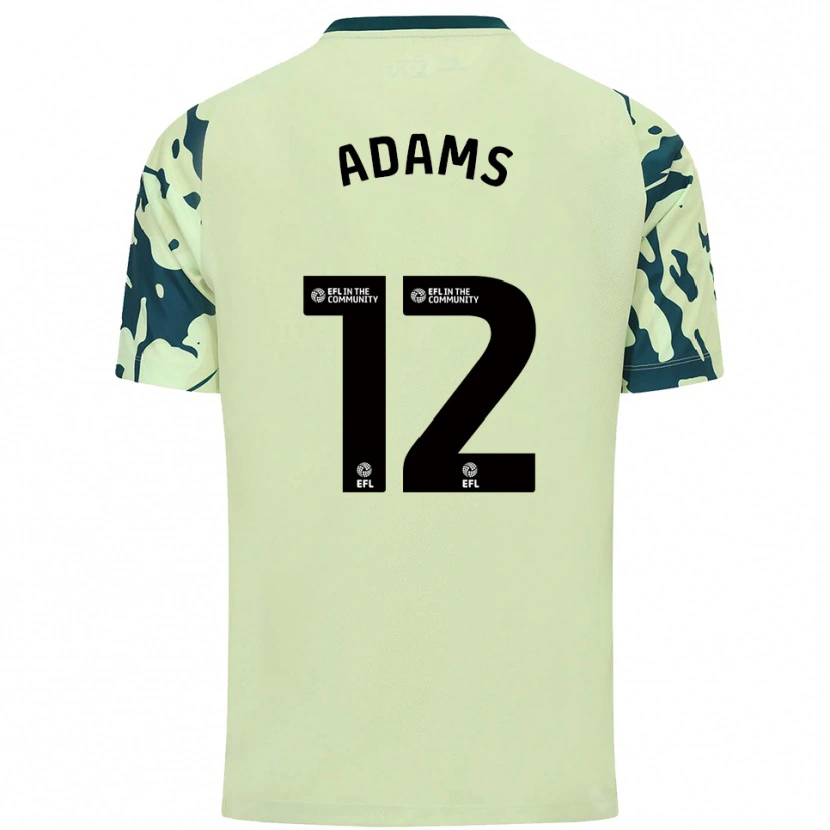 Danxen Niño Camiseta Kelly Adams #12 Verde Oscuro 2ª Equipación 2025/26 La Camisa