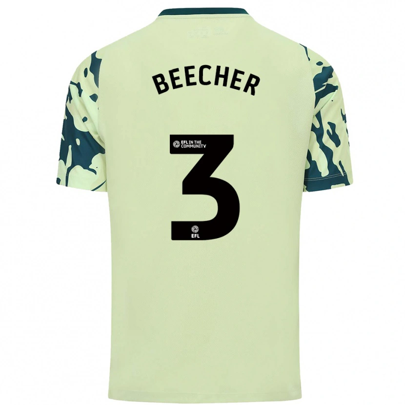 Danxen Niño Camiseta Josh Beecher #3 Verde Oscuro 2ª Equipación 2025/26 La Camisa