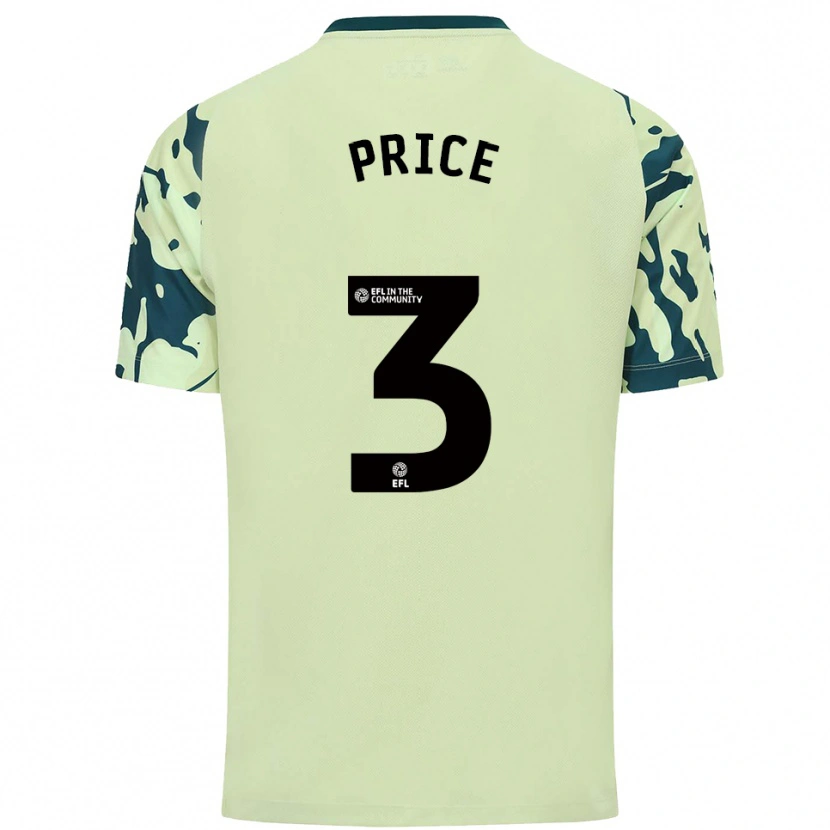 Danxen Niño Camiseta Ffion Price #3 Verde Oscuro 2ª Equipación 2025/26 La Camisa