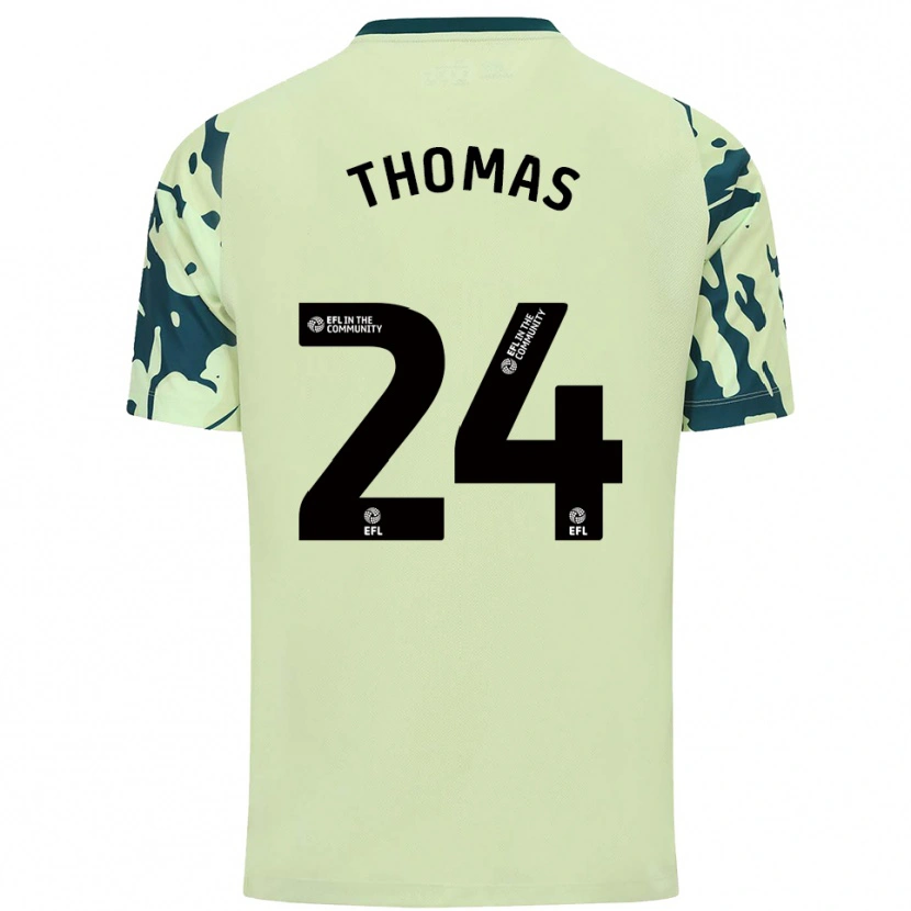 Danxen Niño Camiseta Seren Thomas #24 Verde Oscuro 2ª Equipación 2025/26 La Camisa