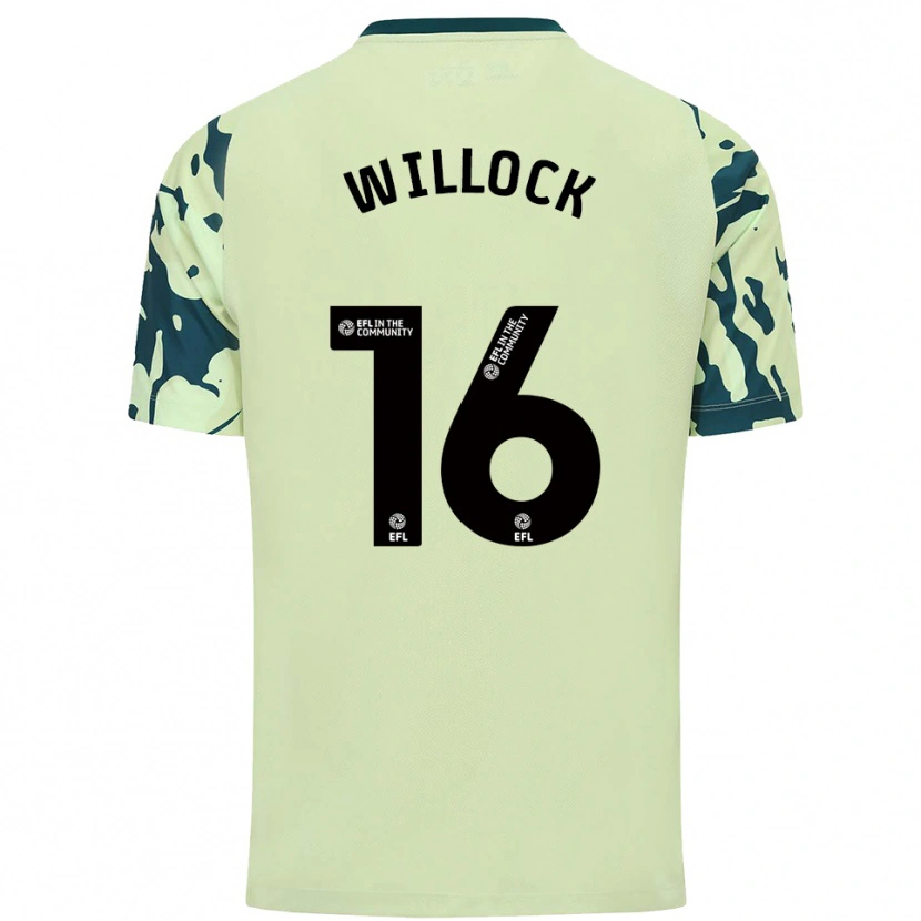 Danxen Niño Camiseta Chris Willock #16 Verde Oscuro 2ª Equipación 2025/26 La Camisa