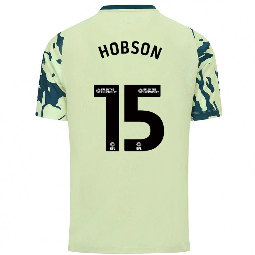 Danxen Niño Camiseta Jacob Hobson #15 Verde Oscuro 2ª Equipación 2025/26 La Camisa
