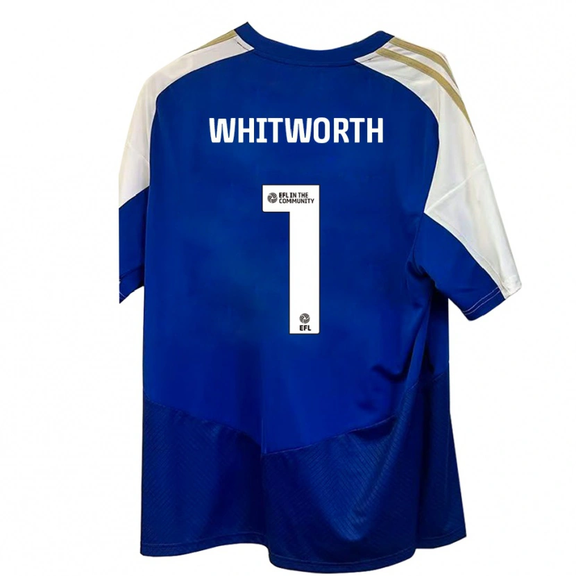 Danxen Niño Camiseta Joe Whitworth #1 Azul Blanco Dorado 2ª Equipación 2025/26 La Camisa