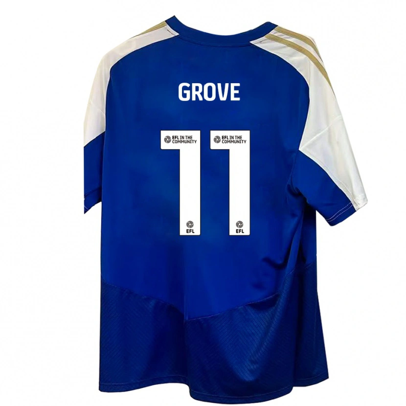 Danxen Niño Camiseta Jade Grove #11 Azul Blanco Dorado 2ª Equipación 2025/26 La Camisa