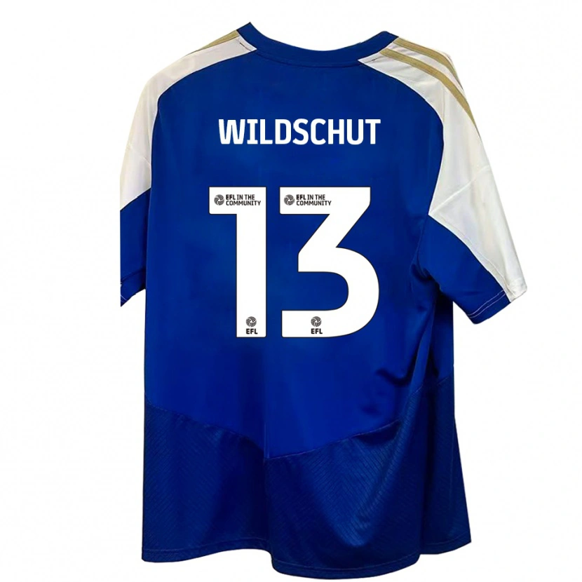 Danxen Niño Camiseta Yanic Wildschut #13 Azul Blanco Dorado 2ª Equipación 2025/26 La Camisa