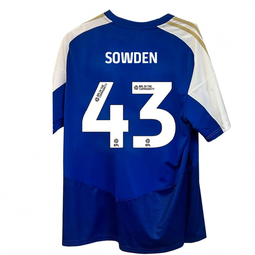 Danxen Niño Camiseta Andrew Sowden #43 Azul Blanco Dorado 2ª Equipación 2025/26 La Camisa