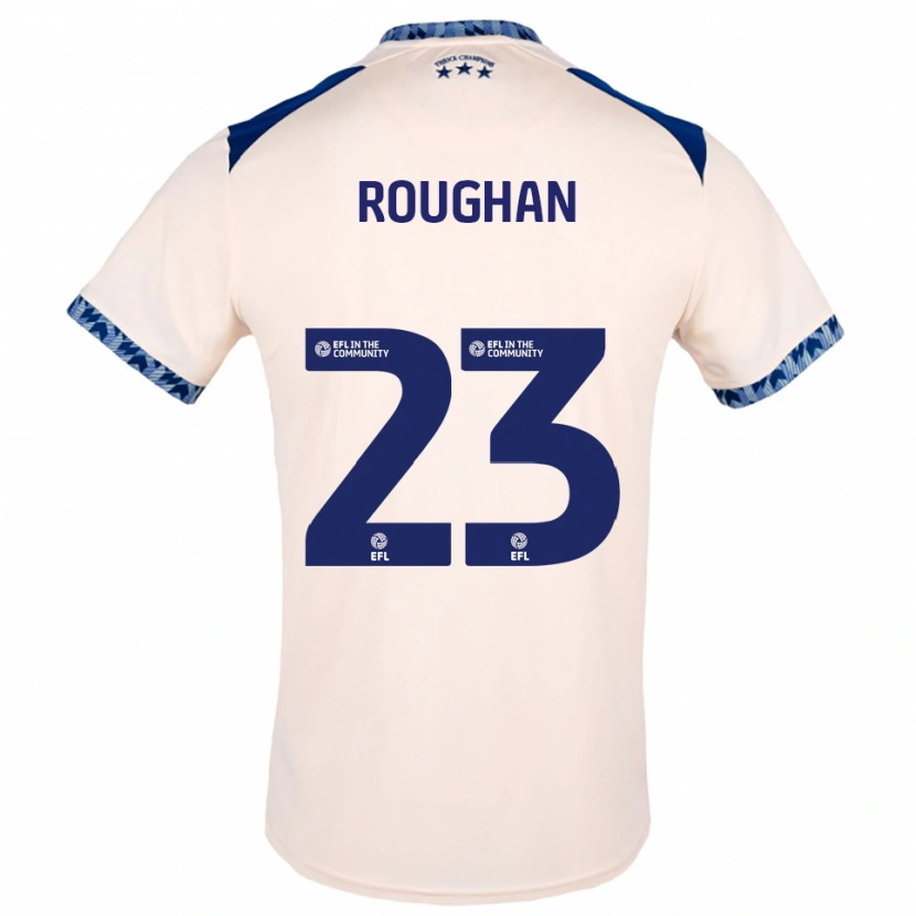 Danxen Niño Camiseta Sean Roughan #23 Blanco Hueso Azul Marino 2ª Equipación 2025/26 La Camisa
