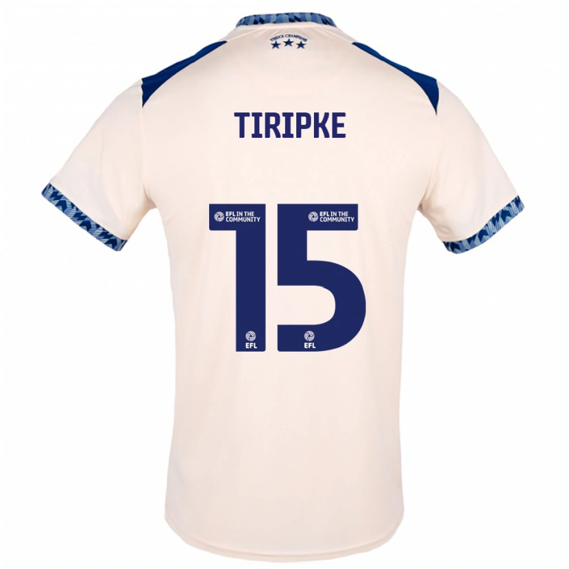 Danxen Niño Camiseta Ashley Tiripke #15 Blanco Hueso Azul Marino 2ª Equipación 2025/26 La Camisa
