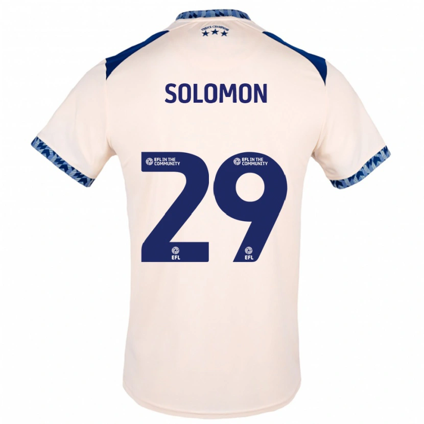 Danxen Niño Camiseta Eko Solomon #29 Blanco Hueso Azul Marino 2ª Equipación 2025/26 La Camisa