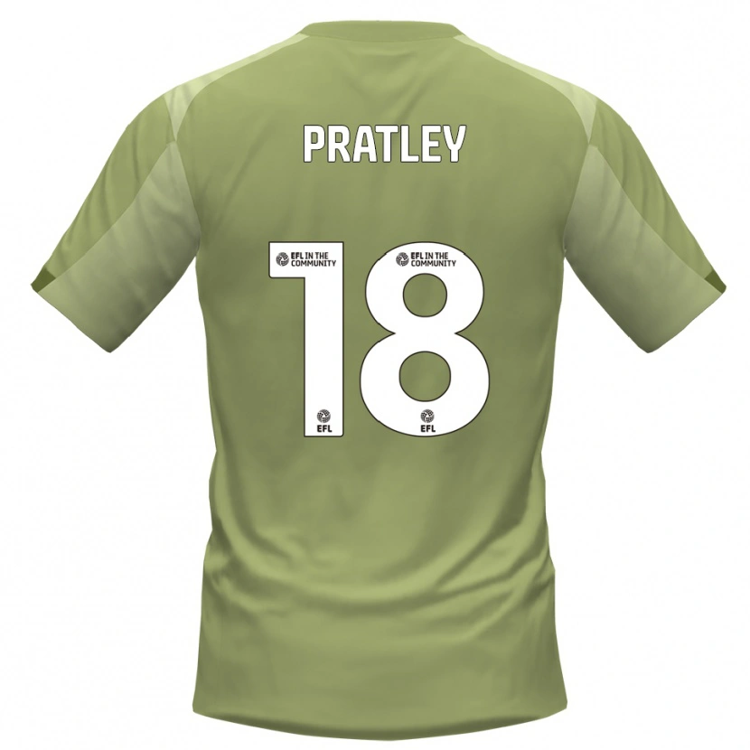 Danxen Niño Camiseta Darren Pratley #18 Salvia Champán 2ª Equipación 2025/26 La Camisa