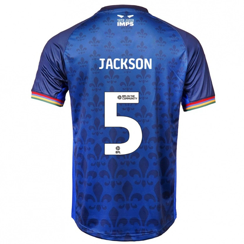 Danxen Niño Camiseta Adam Jackson #5 Azul Azul Marino 2ª Equipación 2025/26 La Camisa