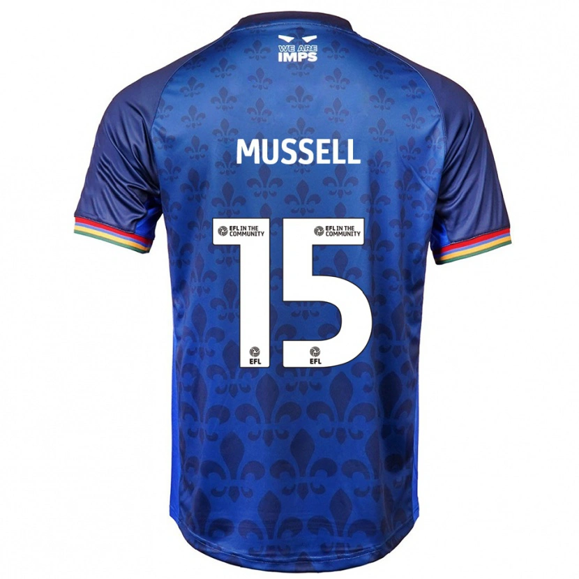 Danxen Niño Camiseta Theo Mussell #15 Azul Azul Marino 2ª Equipación 2025/26 La Camisa
