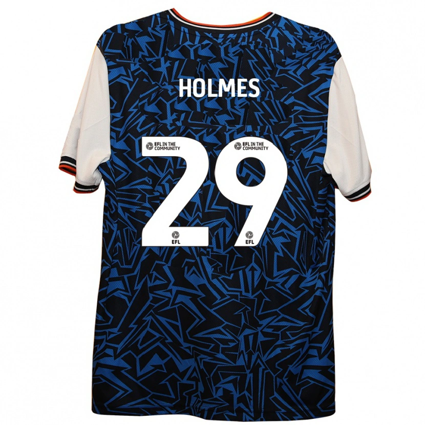 Danxen Niño Camiseta Tom Holmes #29 Azul Negro Blanco 2ª Equipación 2025/26 La Camisa