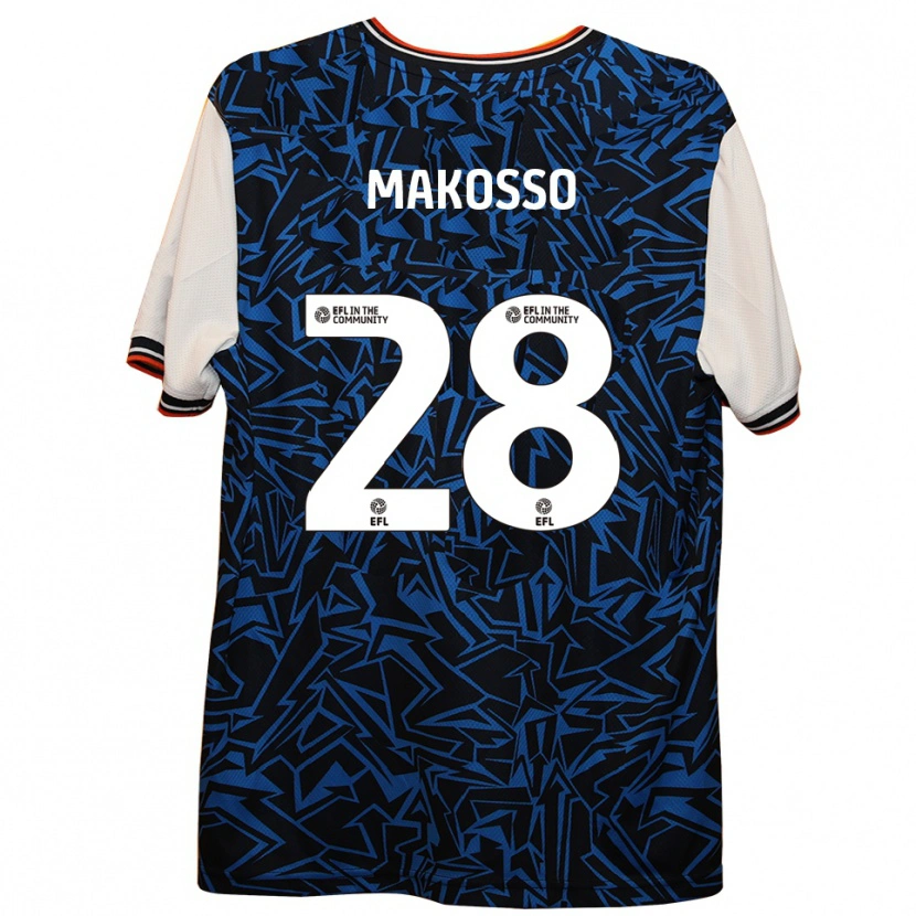 Danxen Niño Camiseta Christ Makosso #28 Azul Negro Blanco 2ª Equipación 2025/26 La Camisa