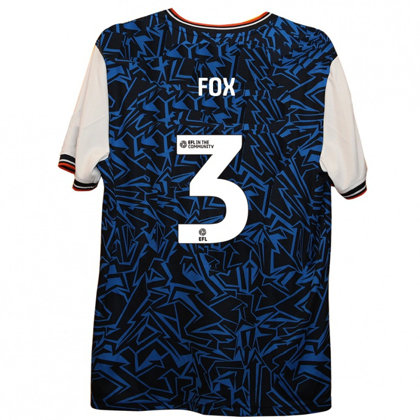 Danxen Niño Camiseta Harry Fox #3 Azul Negro Blanco 2ª Equipación 2025/26 La Camisa
