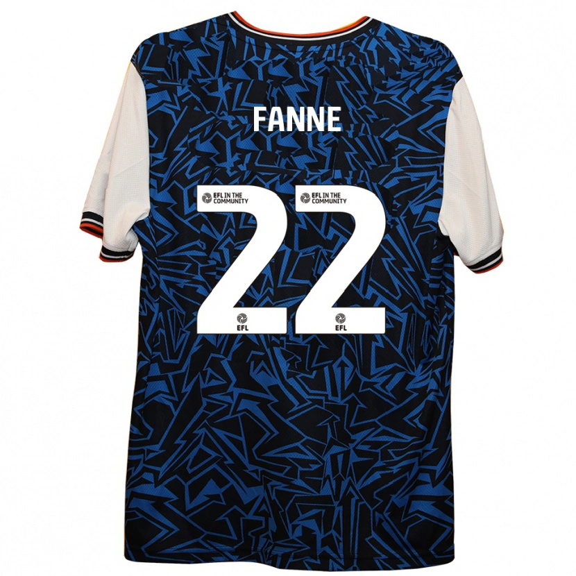 Danxen Niño Camiseta Lamine Fanne #22 Azul Negro Blanco 2ª Equipación 2025/26 La Camisa