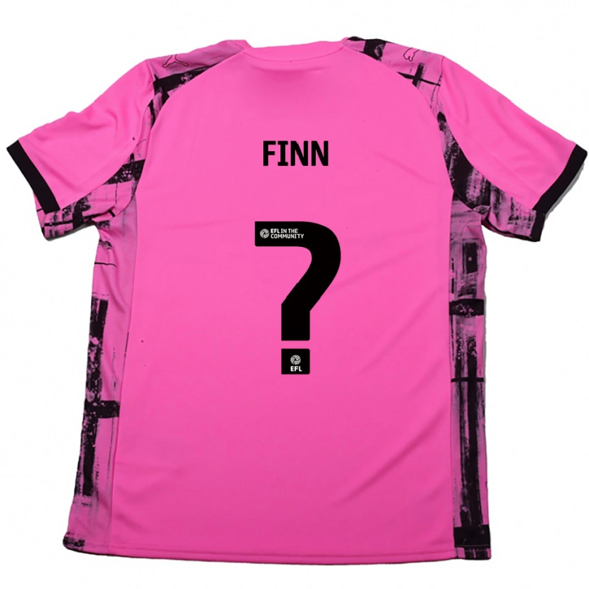 Danxen Niño Camiseta Molly Finn #0 Rojo Rosado Negro 2ª Equipación 2025/26 La Camisa