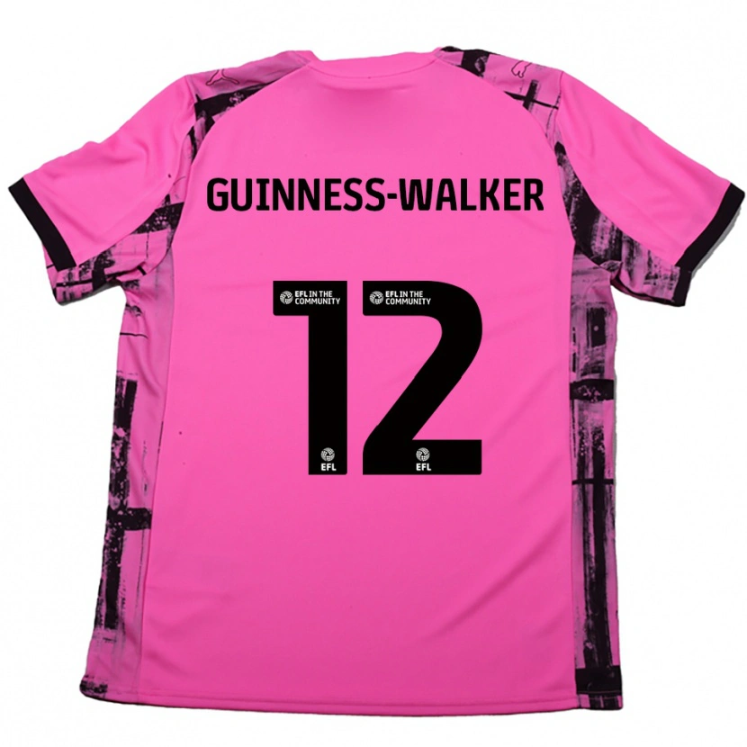 Danxen Niño Camiseta Nesta Guinness-Walker #12 Rojo Rosado Negro 2ª Equipación 2025/26 La Camisa