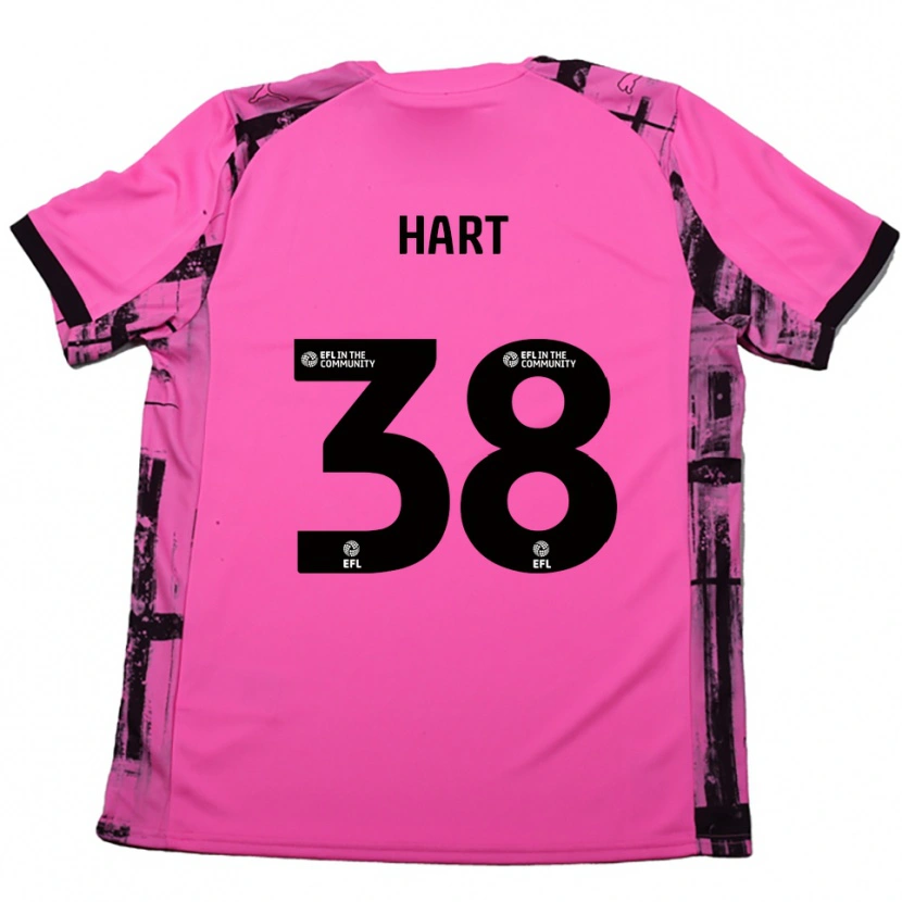 Danxen Niño Camiseta Jamari Hart #38 Rojo Rosado Negro 2ª Equipación 2025/26 La Camisa