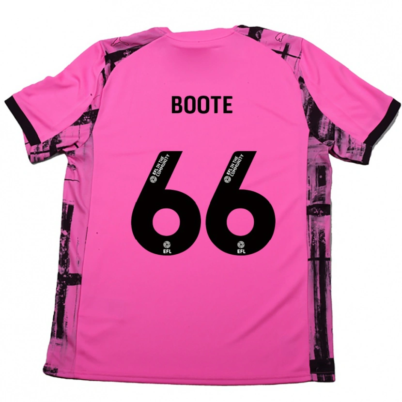 Danxen Niño Camiseta Zoe Boote #66 Rojo Rosado Negro 2ª Equipación 2025/26 La Camisa