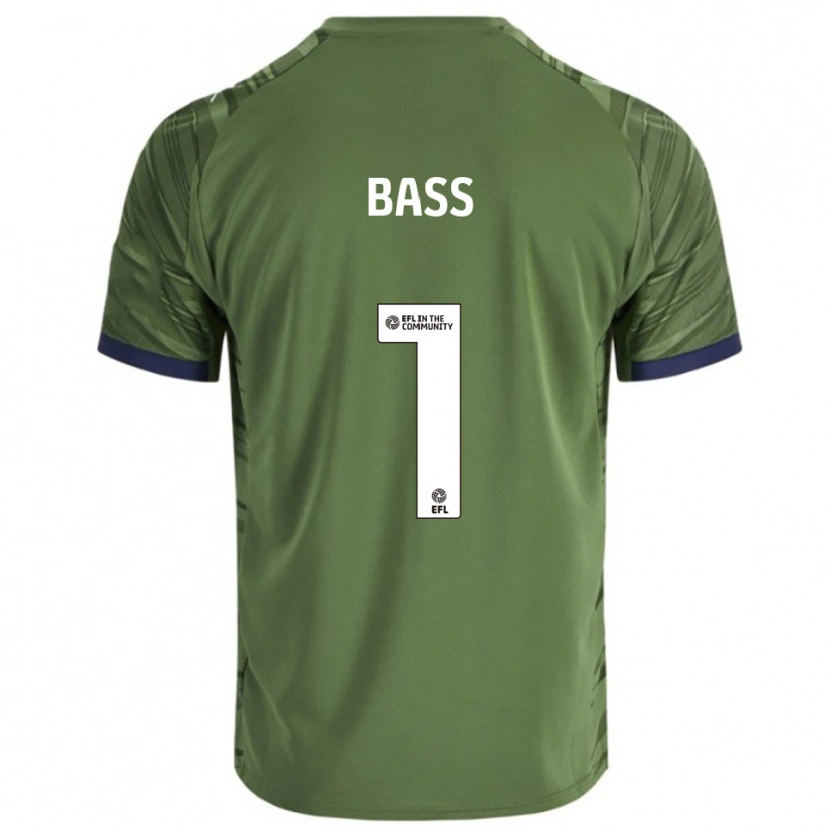 Danxen Niño Camiseta Alex Bass #1 Verde Blanco 2ª Equipación 2025/26 La Camisa