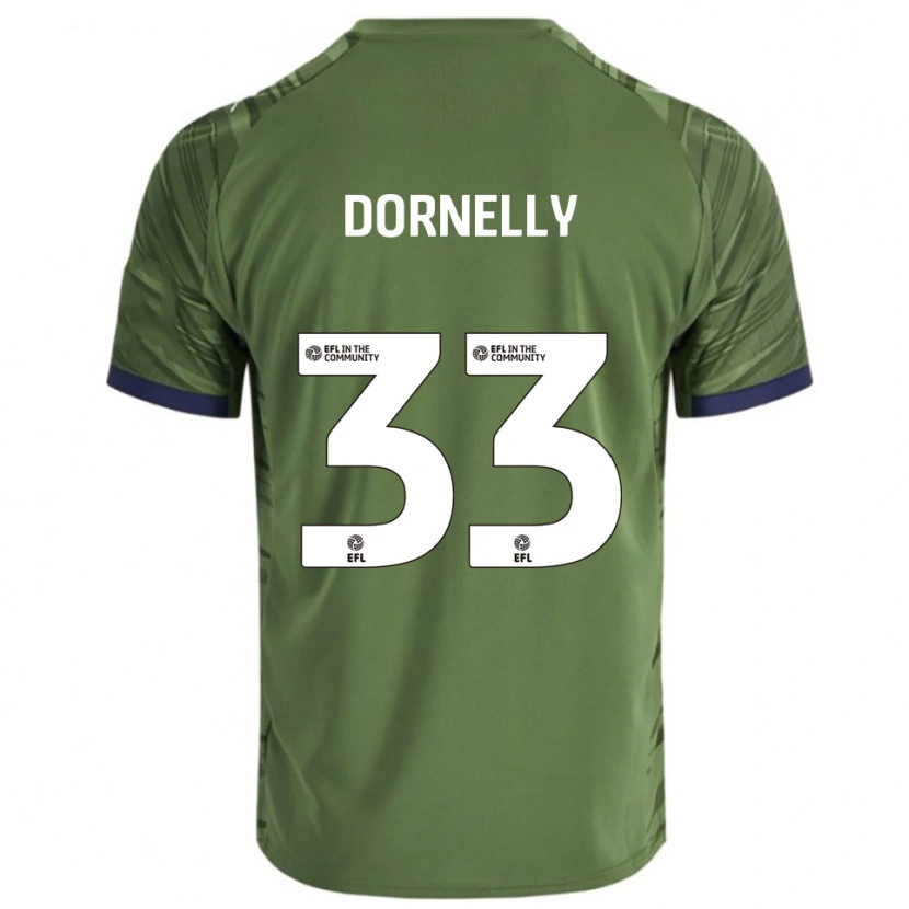 Danxen Niño Camiseta James Dornelly #33 Verde Blanco 2ª Equipación 2025/26 La Camisa
