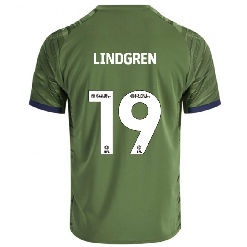 Danxen Niño Camiseta Gustav Lindgren #19 Verde Blanco 2ª Equipación 2025/26 La Camisa