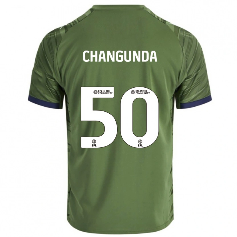 Danxen Niño Camiseta Andre Changunda #50 Verde Blanco 2ª Equipación 2025/26 La Camisa