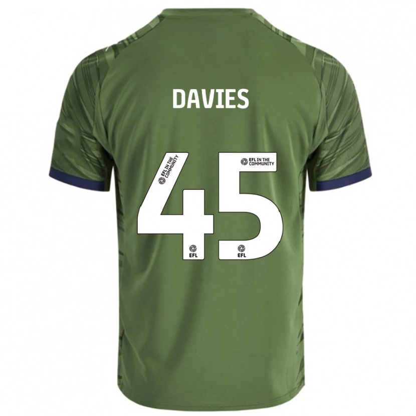 Danxen Niño Camiseta Joe Davies #45 Verde Blanco 2ª Equipación 2025/26 La Camisa