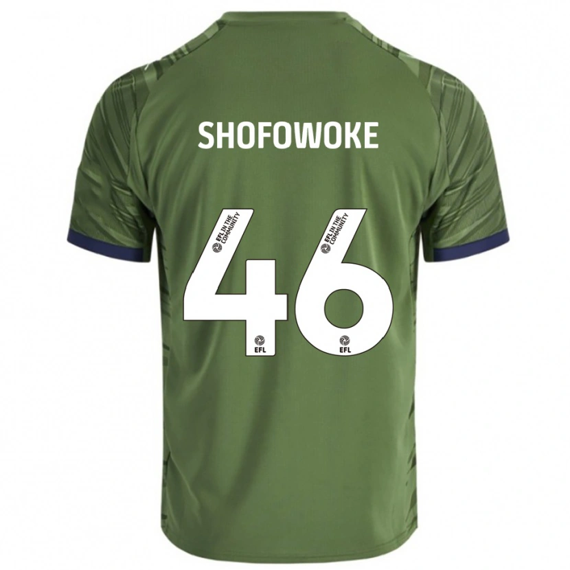 Danxen Niño Camiseta Boluwatife Shofowoke #46 Verde Blanco 2ª Equipación 2025/26 La Camisa