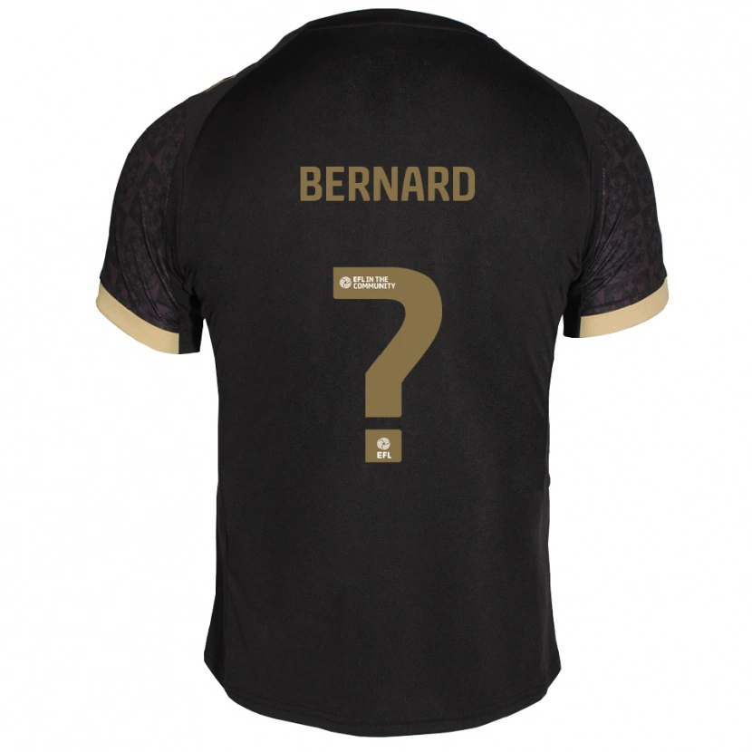 Danxen Niño Camiseta Josh Bernard #0 Negro Dorado 2ª Equipación 2025/26 La Camisa