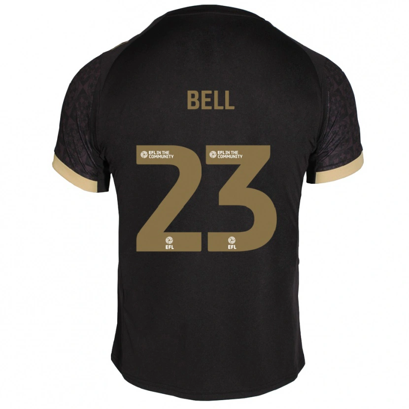 Danxen Niño Camiseta Katelyn Bell #23 Negro Dorado 2ª Equipación 2025/26 La Camisa