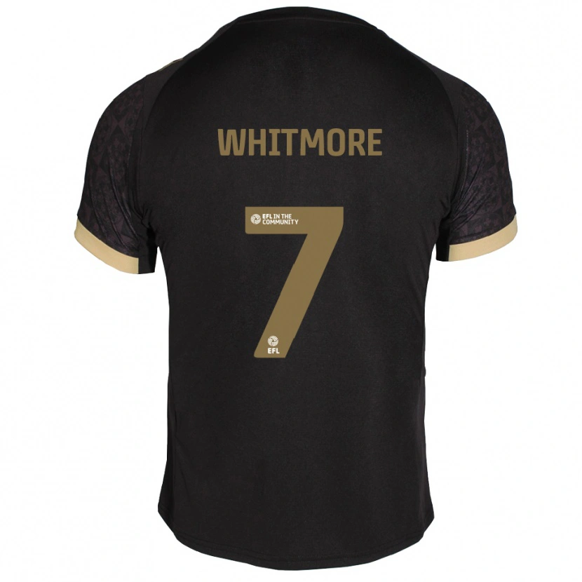 Danxen Niño Camiseta Charlotte Whitmore #7 Negro Dorado 2ª Equipación 2025/26 La Camisa